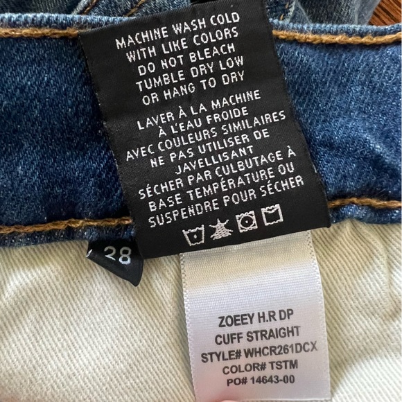 Hudson Zoeey high rise deep cuff straight cropped distressed jeans - Picture 7 of 7